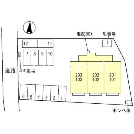 フルール・ドゥ・コルザの区画図|高崎、前橋エリアのお部屋探しはエンドスケープまで！お客様の理想お聞かせ下さい♪