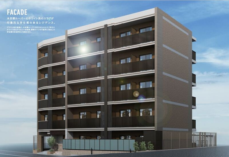 川崎市多摩区登戸の賃貸マンションの外観パース