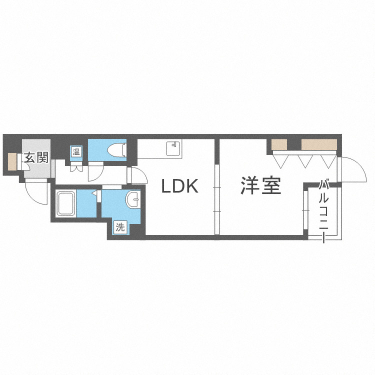 ベルシモンズ谷町の間取り