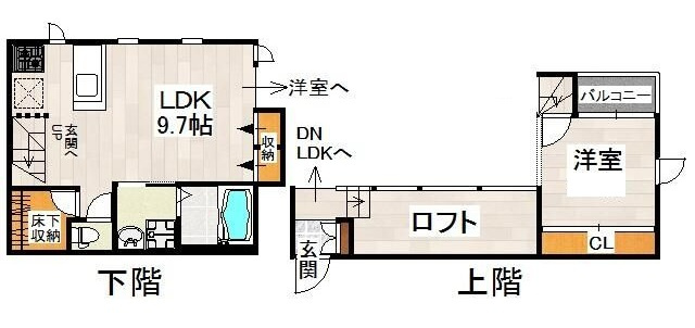 ＣＢ東大宮パサージュの間取り|間取りです。