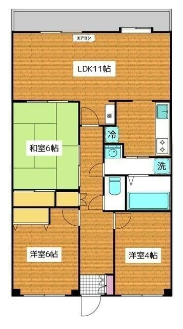潮ハイツの間取り