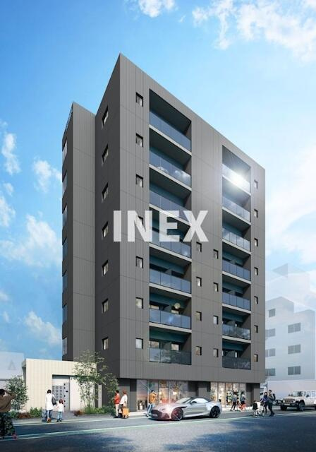 厚木市中町４丁目の賃貸マンションの外観パース