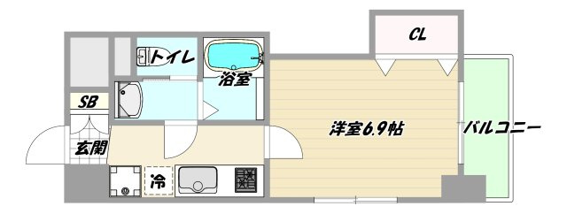 大阪市淀川区東三国３丁目の賃貸マンションの間取り