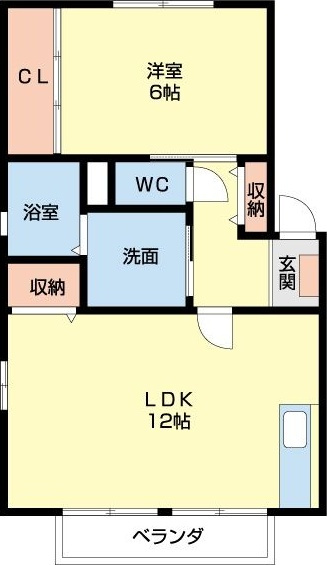 コーポ仲田Bの間取り