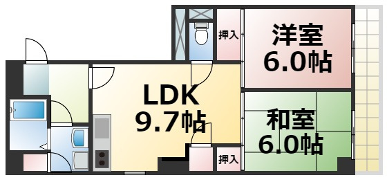 【間取り】 | ハビテ深江橋　仲介手数料無料