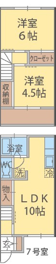 中台グリーンテラスB棟の間取り