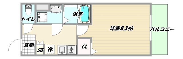 大阪市淀川区東三国２丁目の賃貸マンションの間取り