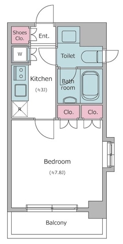 新品家具付きマンション小石川12(KaGood東京)の間取り|※間取りと異なる場合は現状を優先します。