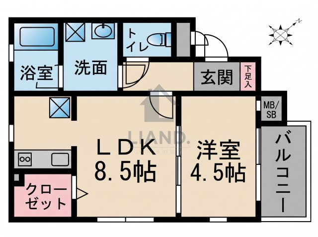 ベルメゾン昭代エスト　高取小学校区の間取り|ベルメゾン昭代エスト