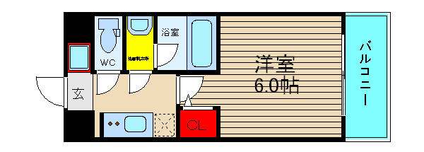 スプランディッド難波Ⅰの間取り