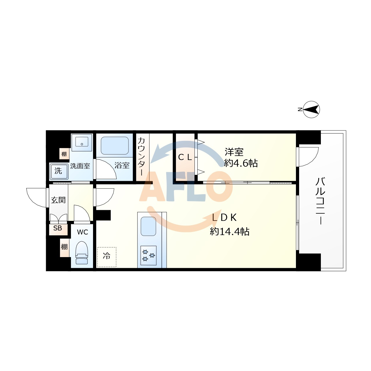 グランヴィラッセ北梅田　豊崎小学校区の間取り|グランヴィラッセ北梅田　間取り