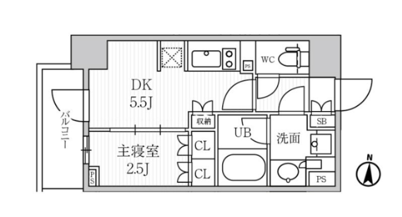 シーズンフラッツ菊川の間取り