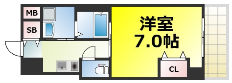 【間取り】 | ELLE難波WEST 仲介手数料無料