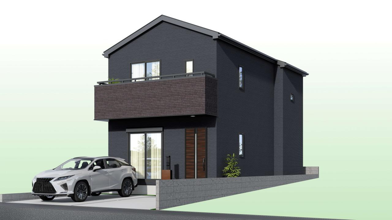 神田　9期1棟1　新築戸建　の完成予想図|3LDK+WIC＋パントリー　建物面積　89.02㎡（約26.92坪）
1階　44.51㎡　2階　44.51㎡