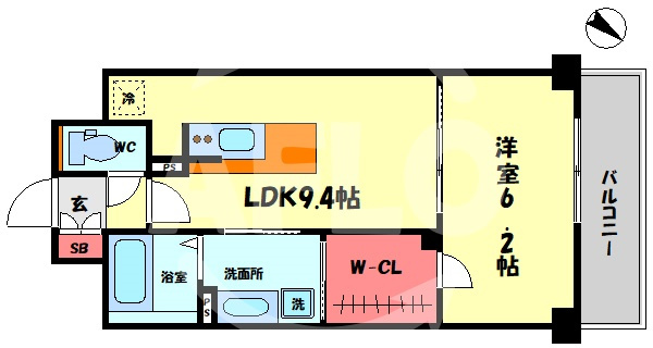 EL-Sia Umekita(エルシアウメキタ) の間取り|EL-Sia Umekita(エルシアウメキタ) 　開放感ある間取り