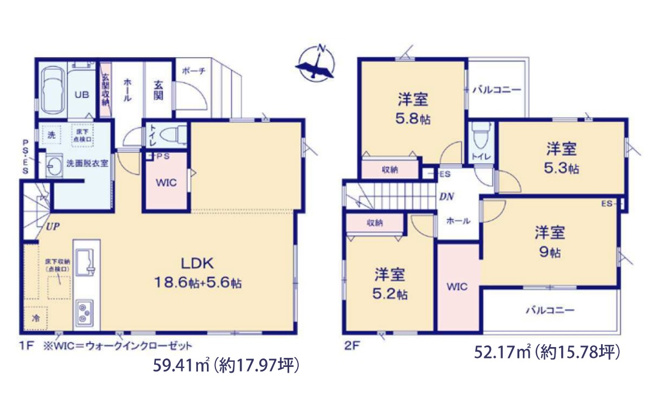 【間取り】 | 糟屋郡篠栗町和田4丁目5期　2号棟（全2棟）【仲介手数料無料・0円】 | 平日、土日祝日もお好きな日時にご見学可能です。お気軽にお問合せ下さい。