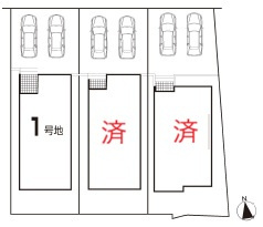 ファーストタウン　大府市第1横根町石丸　全3棟の区画図|ゆとりある区画設計で、家族全員の暮らしにフィットします。暮らしやすさを重視した区画です。									
									