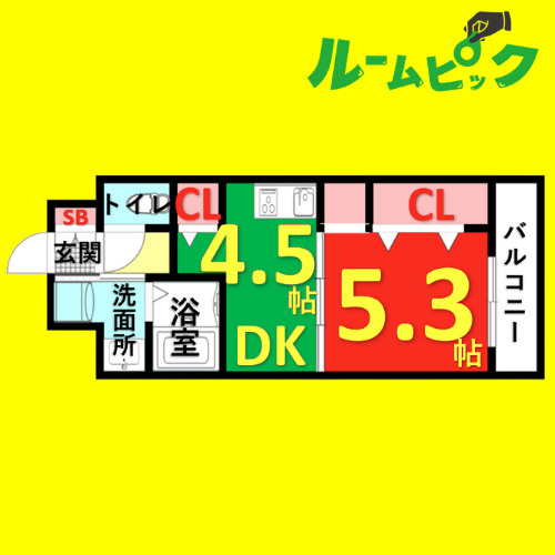 フォレスト9　名古屋市賃貸　仲介手数料無料の間取り