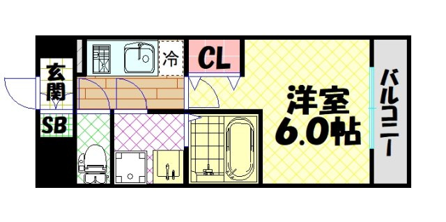 【間取り】 | エスリード弁天町クレール