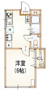 【間取り】 | さつきアパート | 間取りです。