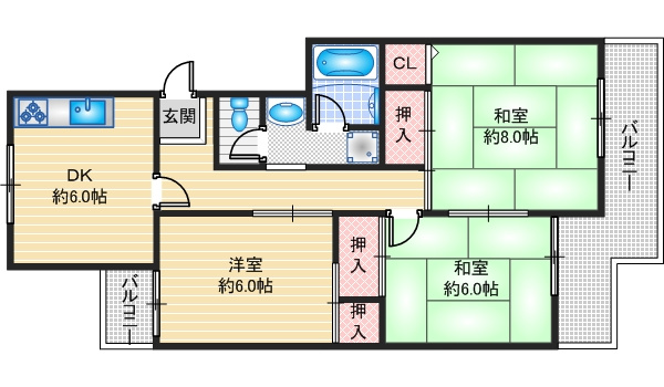 【間取り】 | 上穂積住宅１棟