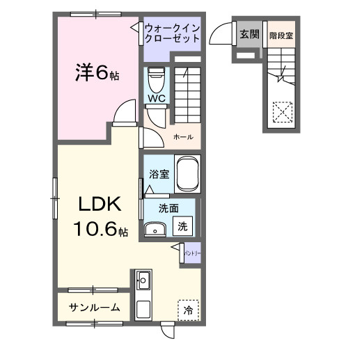 サンフルールⅠの間取り|間取図