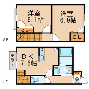 テラス1Q2の間取り