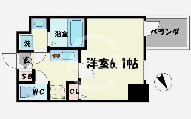 プレサンス上町台クレストの間取り|プレサンス上町台クレスト　間取り