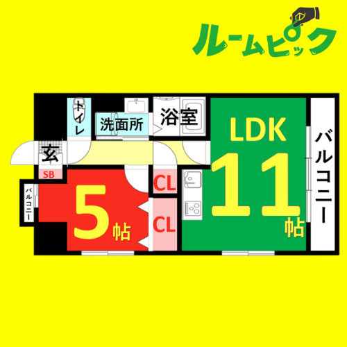フォレスト9　名古屋市賃貸　仲介手数料無料の間取り