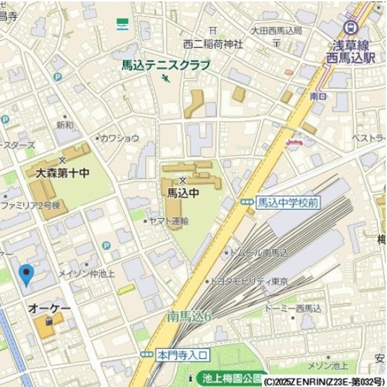 【地図】メゾン西馬込 