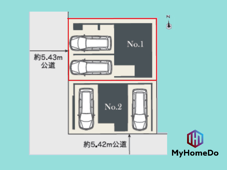北区東水切町2丁目の区画図