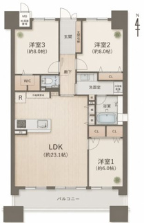 【間取り】 | エスリード西宮甲陽園Ⅲ番館ヒルズ