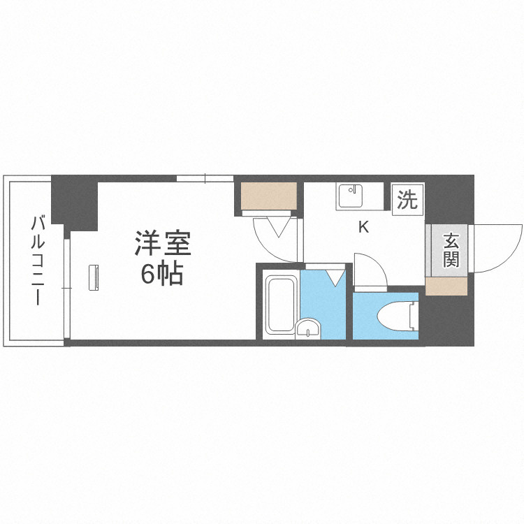 エスリード梅田東の間取り|エスリード梅田東　開放感のある間取り
