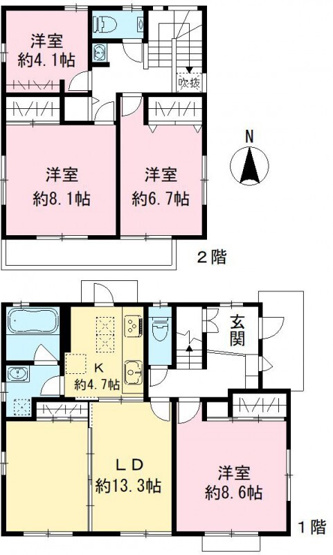 【間取り】 | 千歳台1丁目戸建