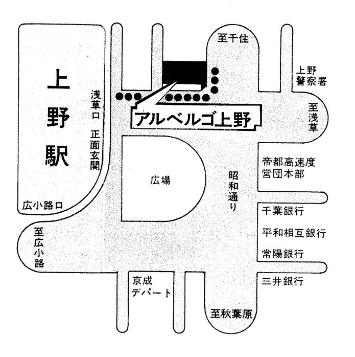 アルベルゴ上野の地図