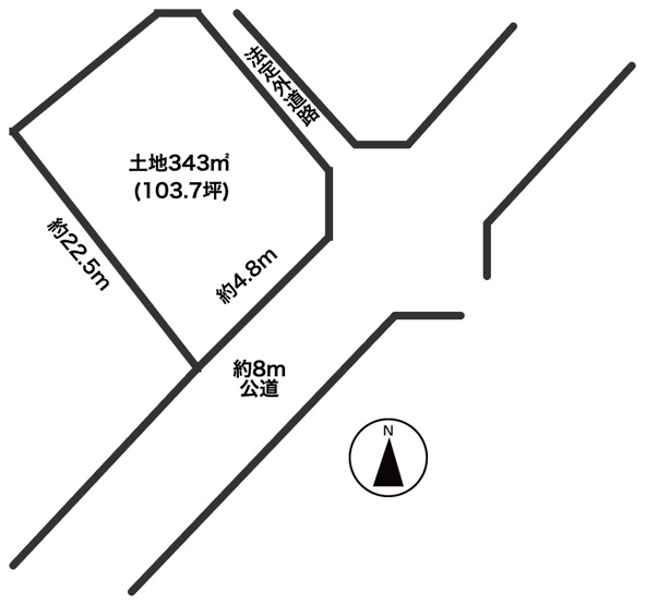 【土地図】 | 鶴ヶ島市下新田　売地
