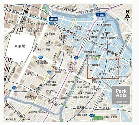 【地図】パークアクシス日本橋兜町