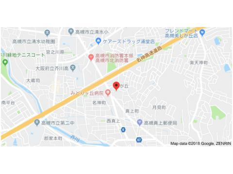 ハイアーグラウンドB棟の地図