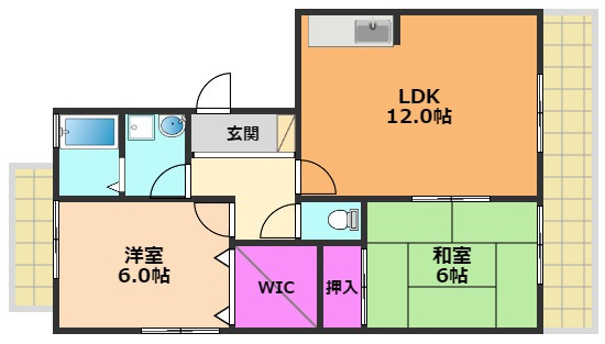 ハイアーグラウンドB棟の間取り