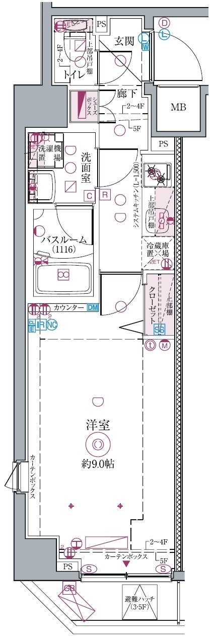 クレヴィスタ高田馬場の間取り