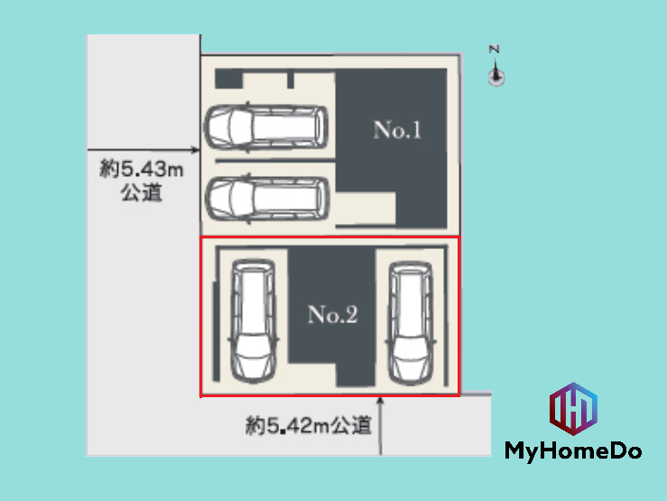 北区東水切町2丁目の区画図