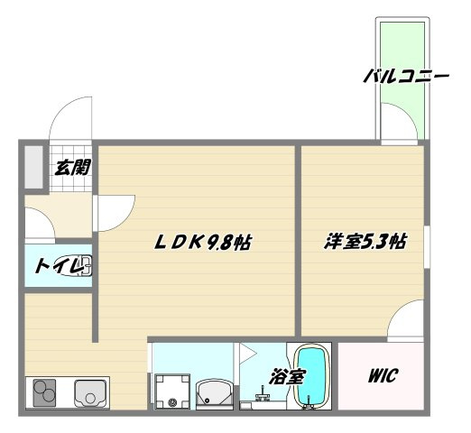 大阪市淀川区東三国１丁目のアパートの間取り