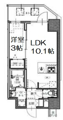 【間取り】 | S-RESIDENCE福島玉川Uno