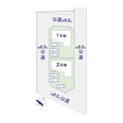 土浦市高岡2期　新築戸建　2号棟の区画図