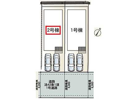 広島市南区向洋新町2丁目　新築一戸建ての区画図