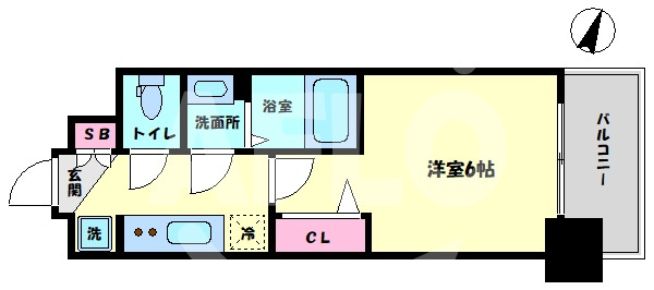 BPRレジデンス天満橋の間取り|BPRレジデンス天満橋　開放感のある間取り