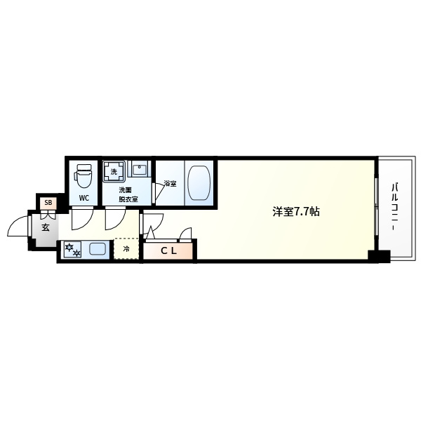 S-RESIDENCE難波大国町dominaの間取り|S-RESIDENCE難波大国町domina　間取り
