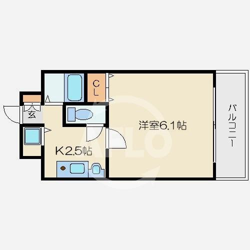 プレサンス難波OCAT前の間取り|プレサンス難波OCAT　間取り図