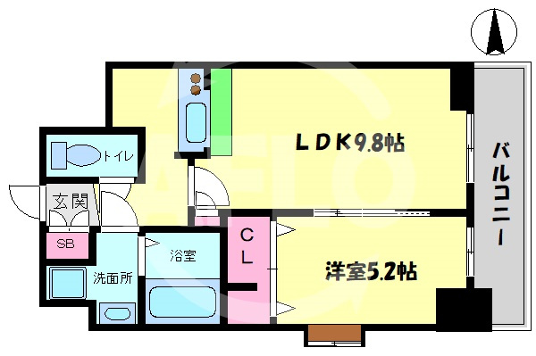 ラムール南森町アーバネックスの間取り|ラムール南森町アーバネックス　間取り