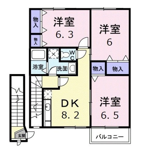 タウニーヒルズの間取り